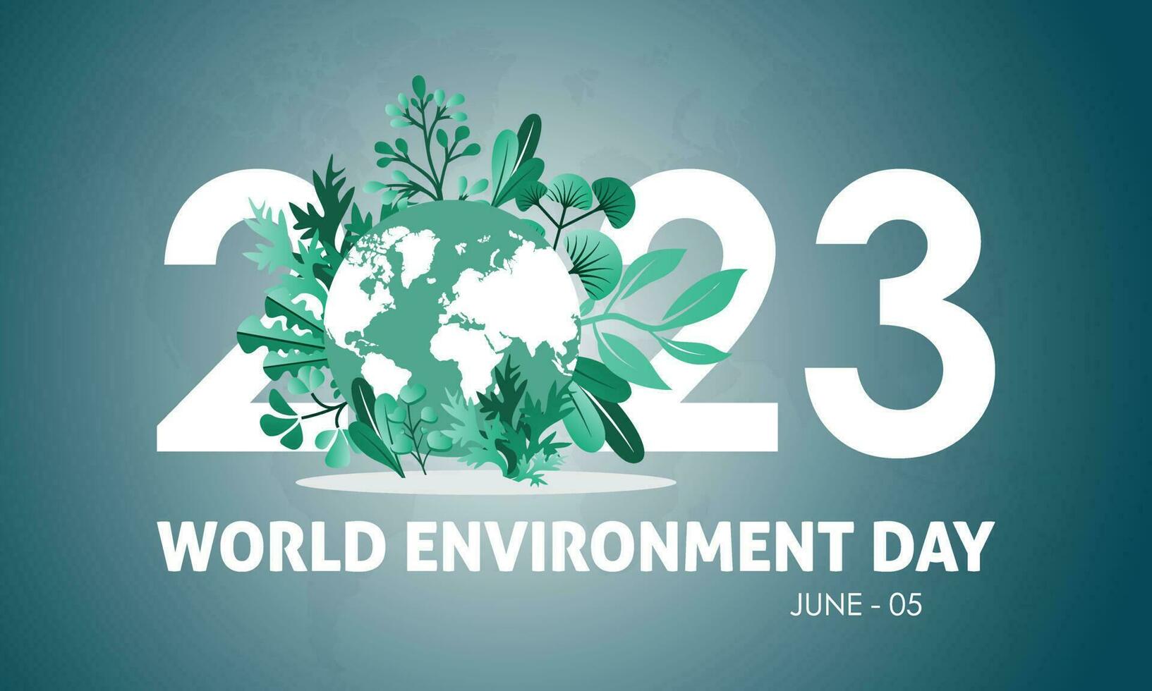 2023 conceito mundo meio Ambiente dia natureza ecologia proteção vetor ilustração modelo