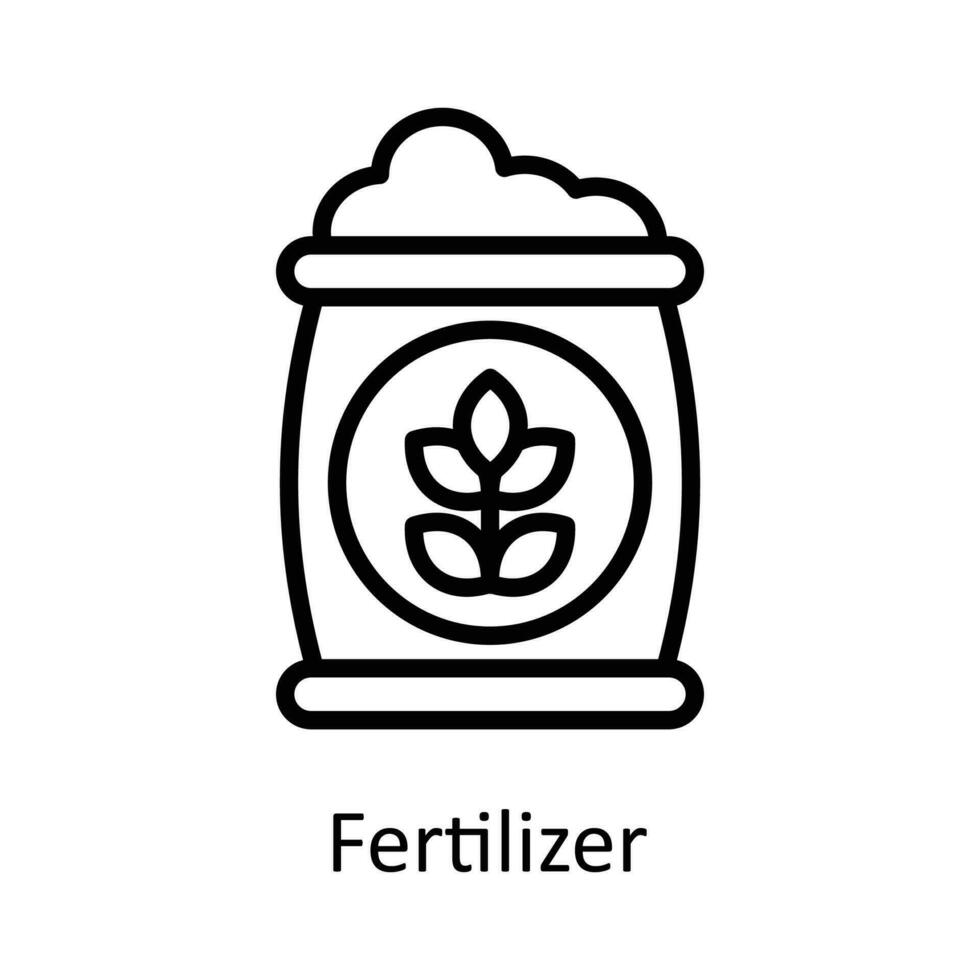 fertilizante vetor esboço ícone Projeto ilustração. agricultura símbolo em branco fundo eps 10 Arquivo