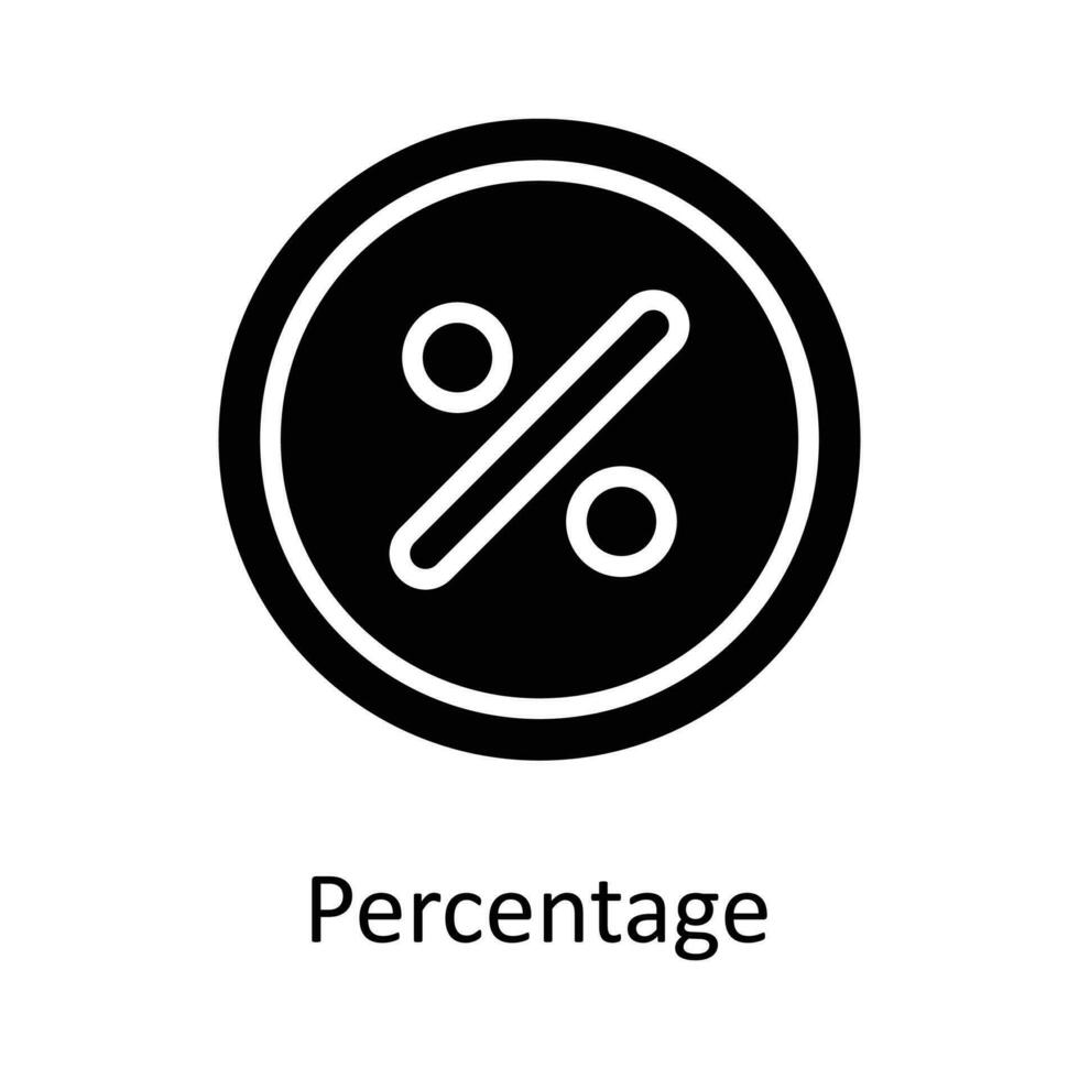 percentagem vetor sólido ícone Projeto ilustração. trabalhos dentro progresso símbolo em branco fundo eps 10 Arquivo
