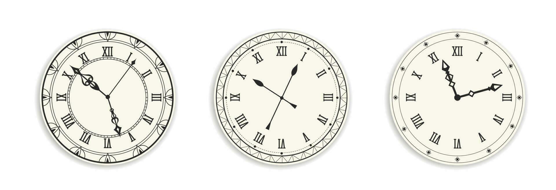 velho relógios e relógios com vintage Veja Projeto vetor