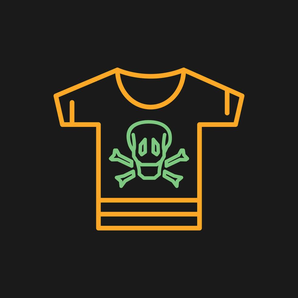 ícone de vetor de camisa pirata