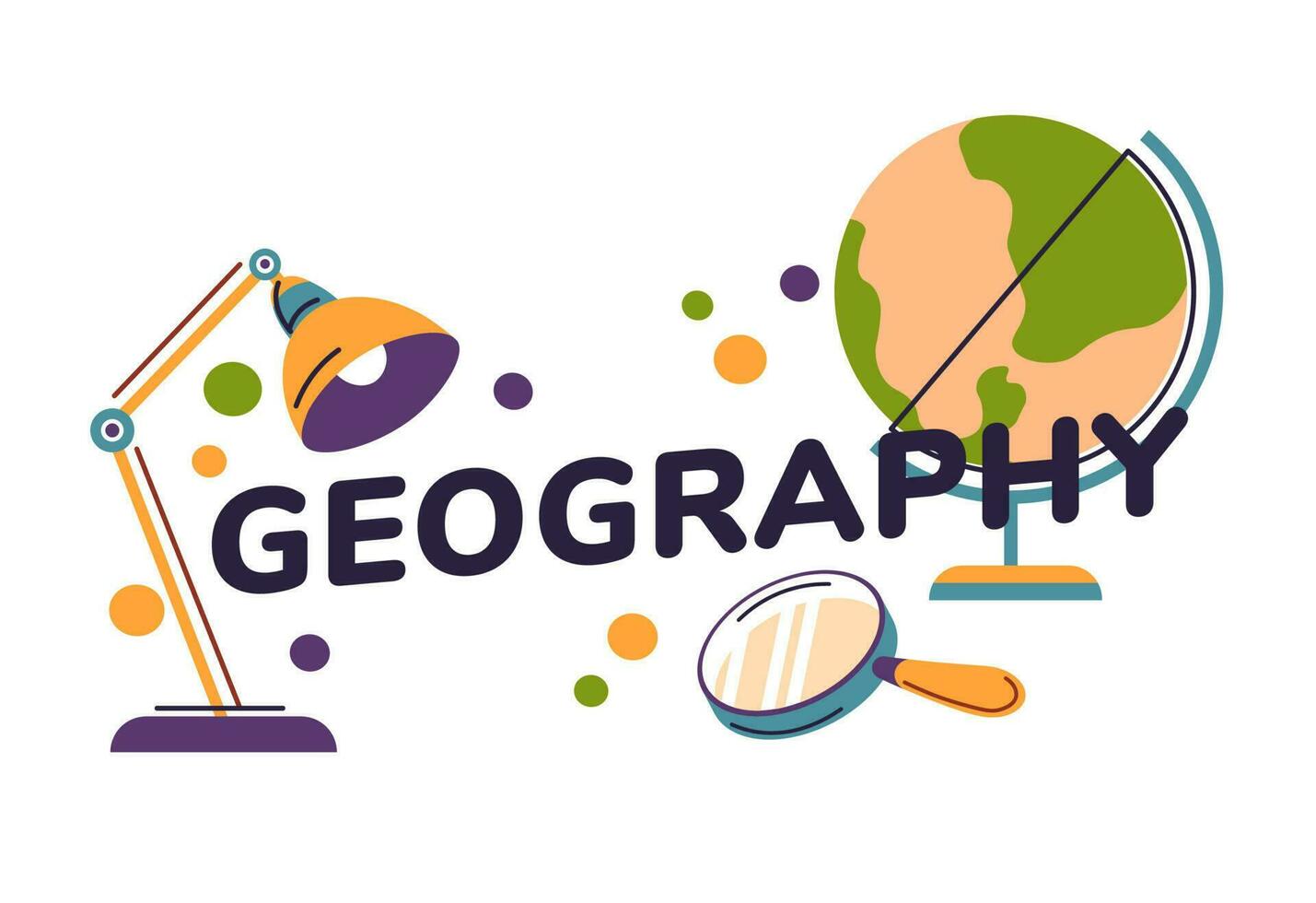 geografia lições e Aulas às escola ou Faculdade vetor