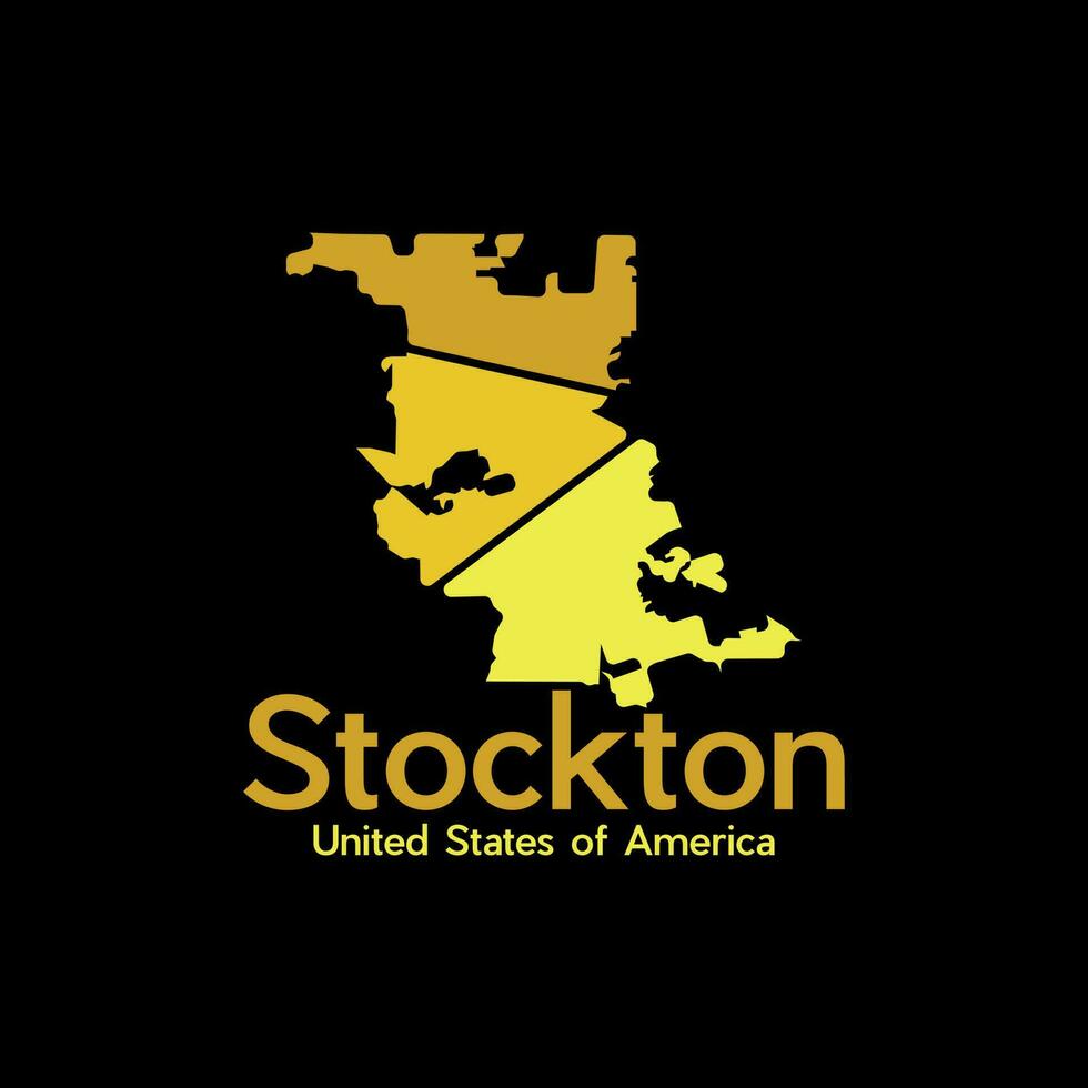 mapa do Stockton cidade moderno criativo Projeto vetor