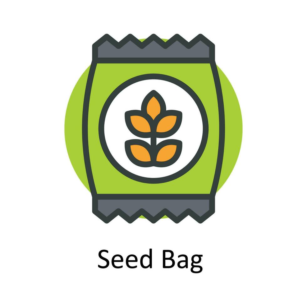 semente saco vetor preencher esboço ícone Projeto ilustração. agricultura símbolo em branco fundo eps 10 Arquivo