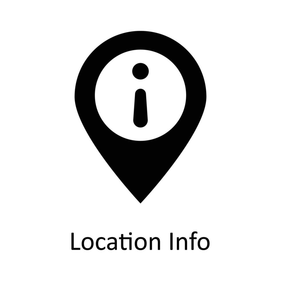 localização informação vetor sólido ícone Projeto ilustração. localização e mapa símbolo em branco fundo eps 10 Arquivo