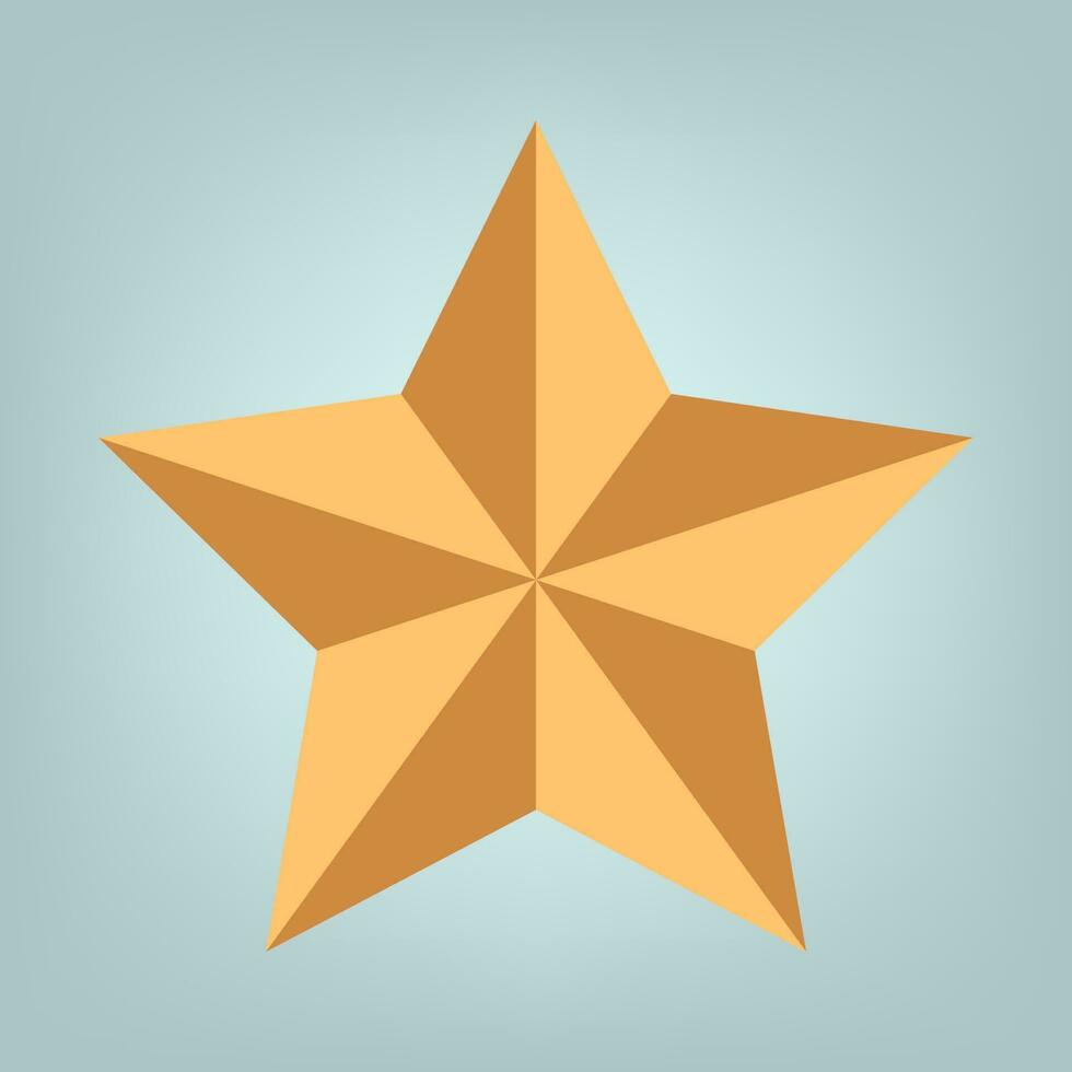 ouro 5 ângulos Estrela usava dentro qualidade Avaliação ícones, símbolos para Avaliação conceitos vetor