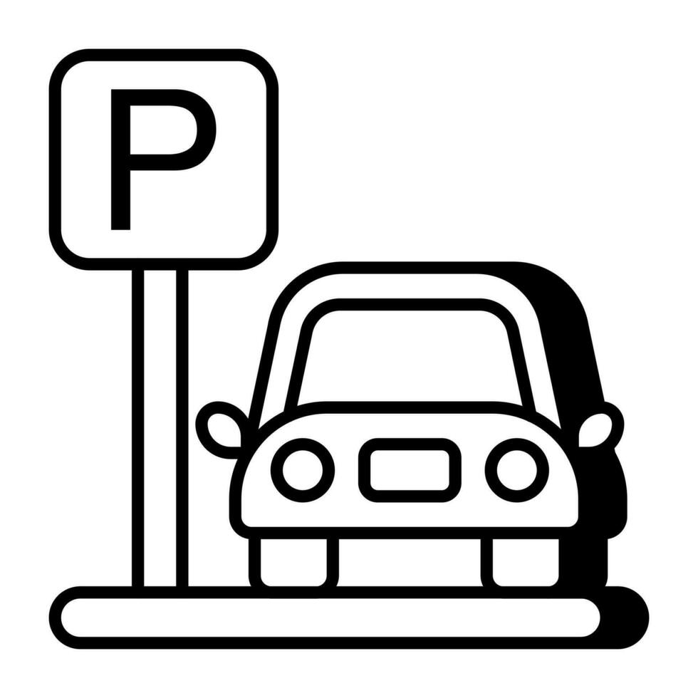 ícone de download premium de estacionamento vetor