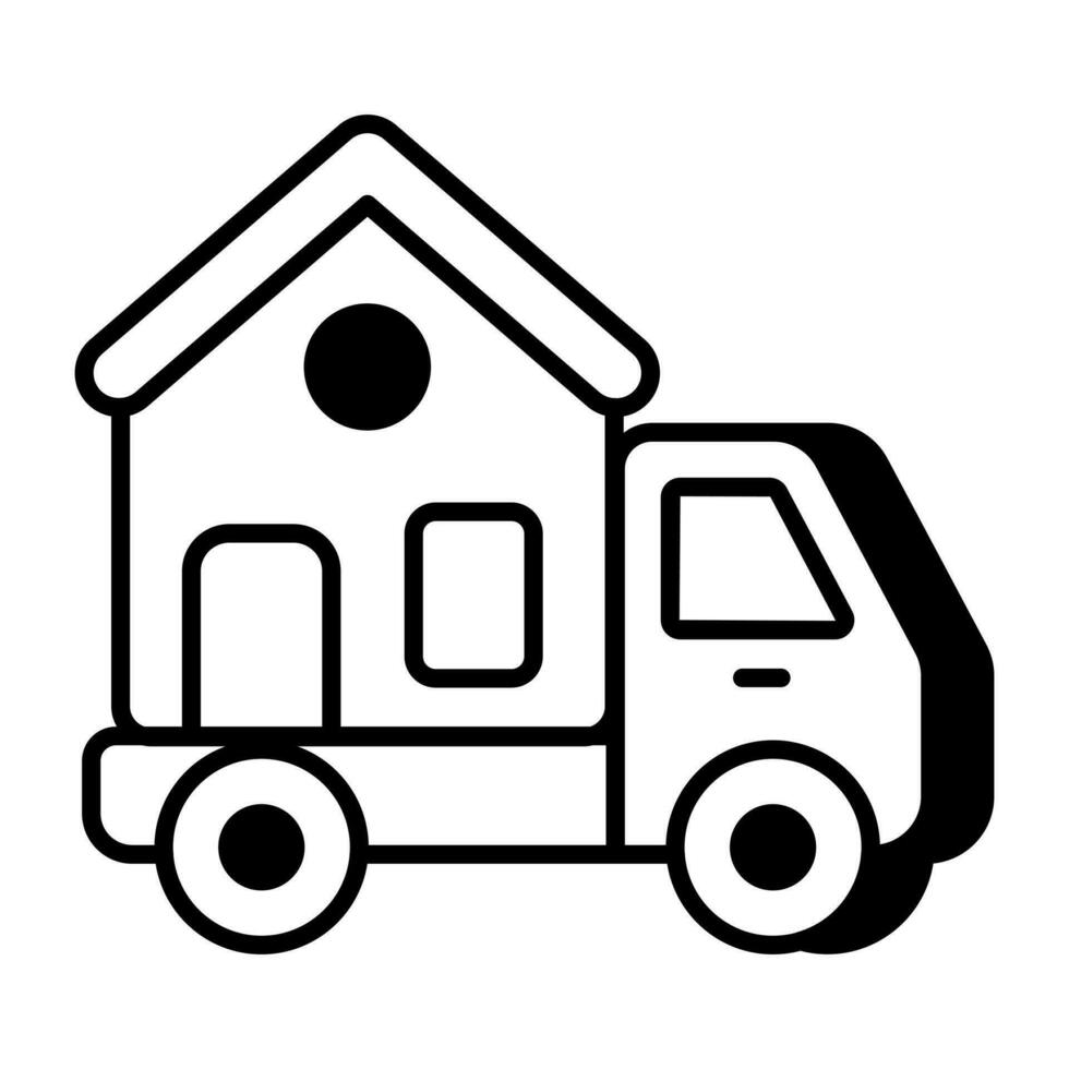 ícone de design moderno de mudança de casa vetor