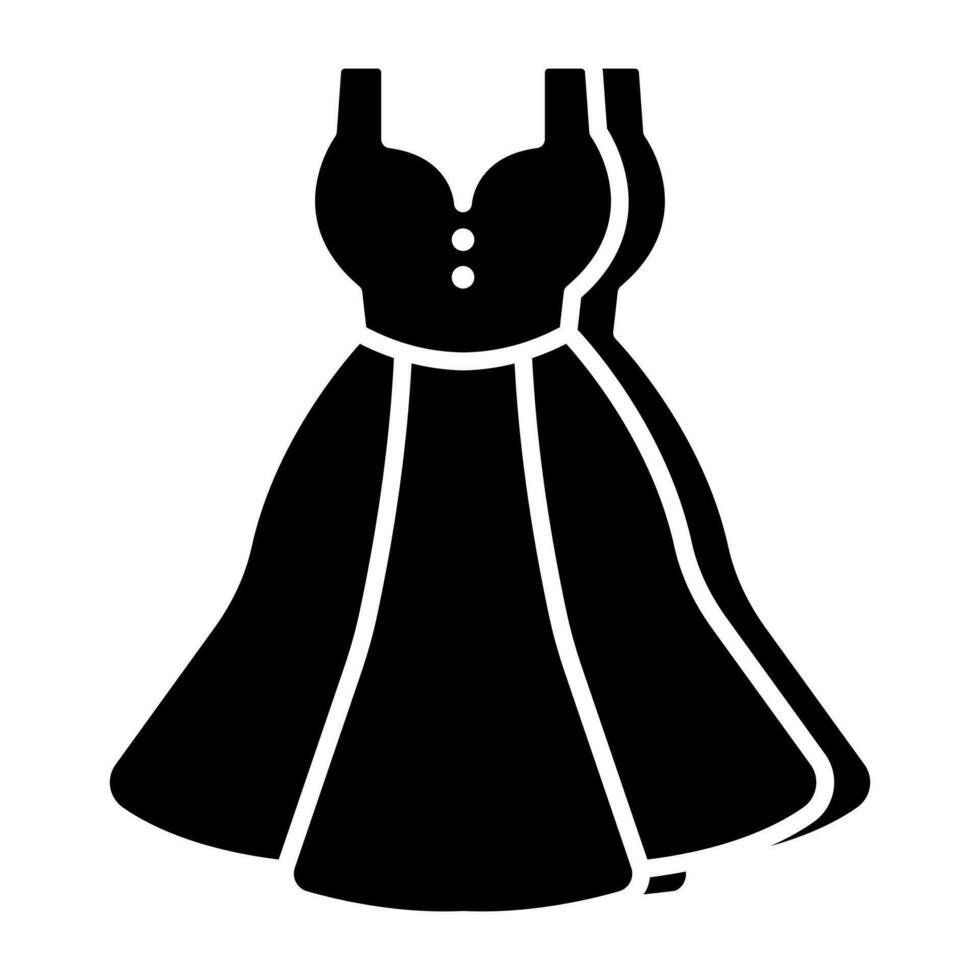 uma senhoras vestem lindo ícone do vestido vetor