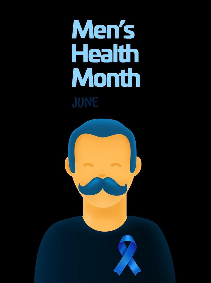 mês da saúde dos homens comemorado todo junho vetor