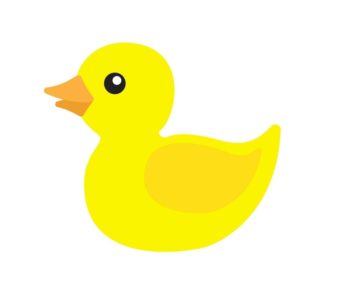 vetor plano desenho animado amarelo banho Pato isolado em branco fundo