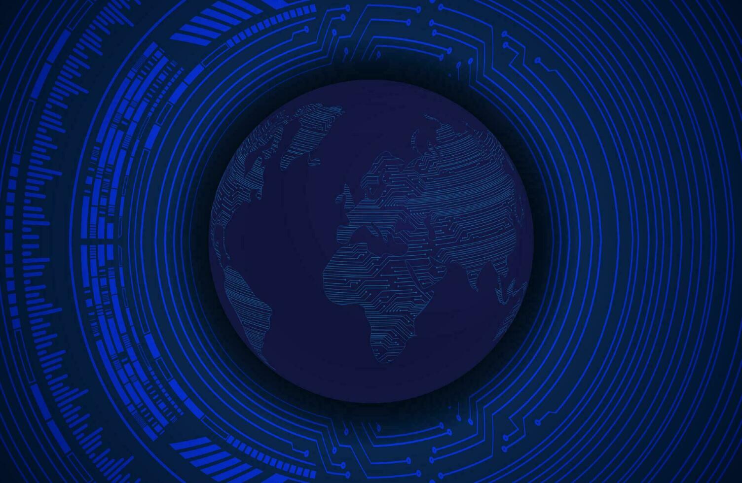 globo holográfico moderno em fundo de tecnologia vetor