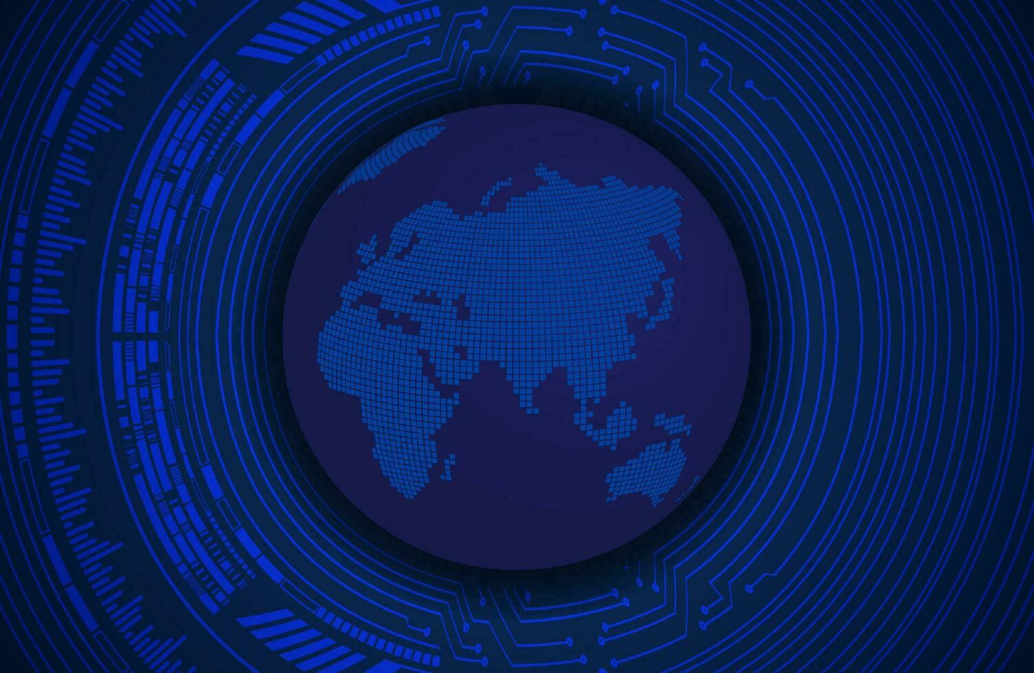 globo holográfico moderno em fundo de tecnologia vetor