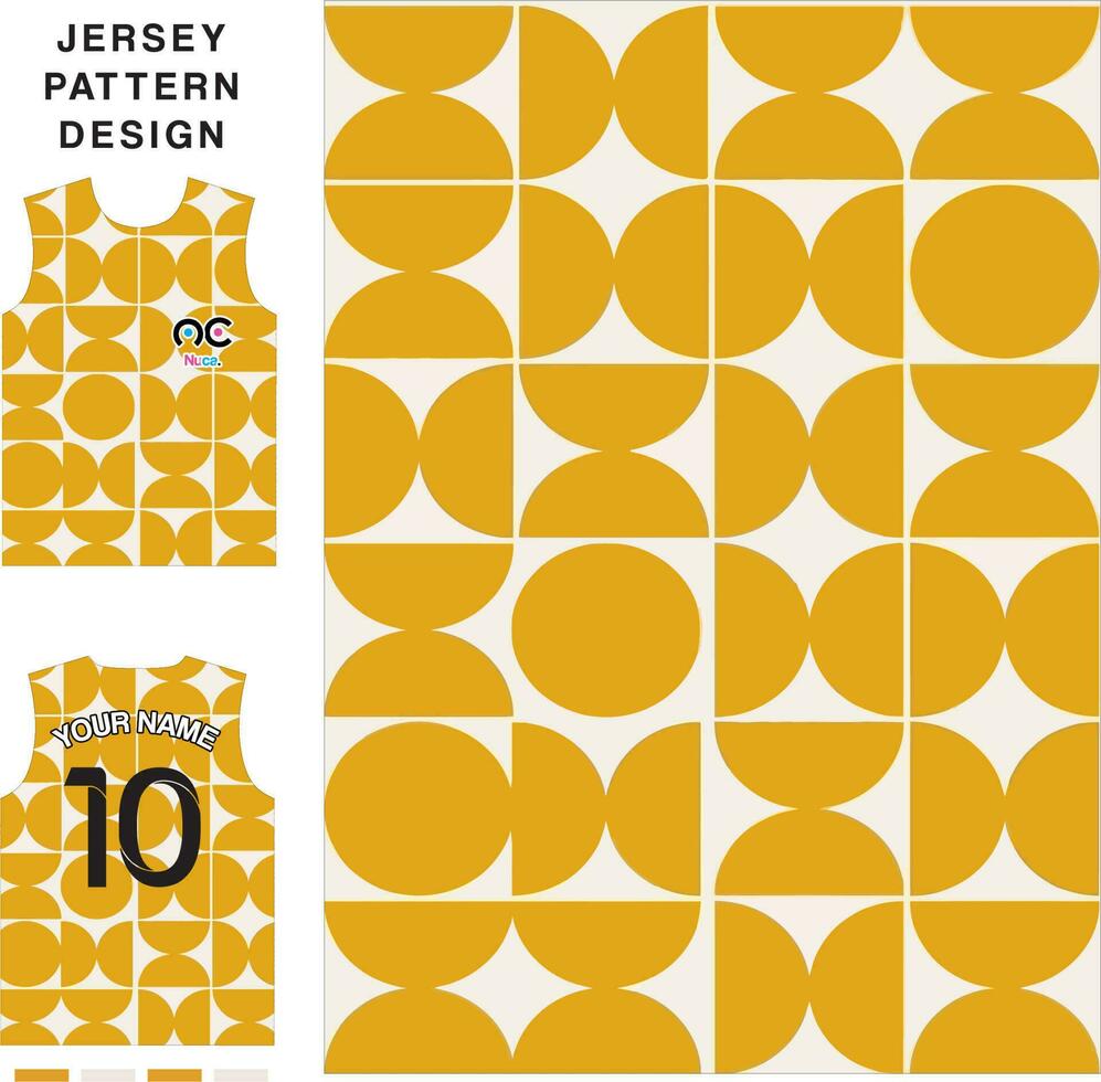 abstrato amarelo metade círculo conceito vetor jérsei padronizar modelo para impressão ou sublimação Esportes uniformes futebol voleibol basquetebol e-sports ciclismo e pescaria livre vetor.