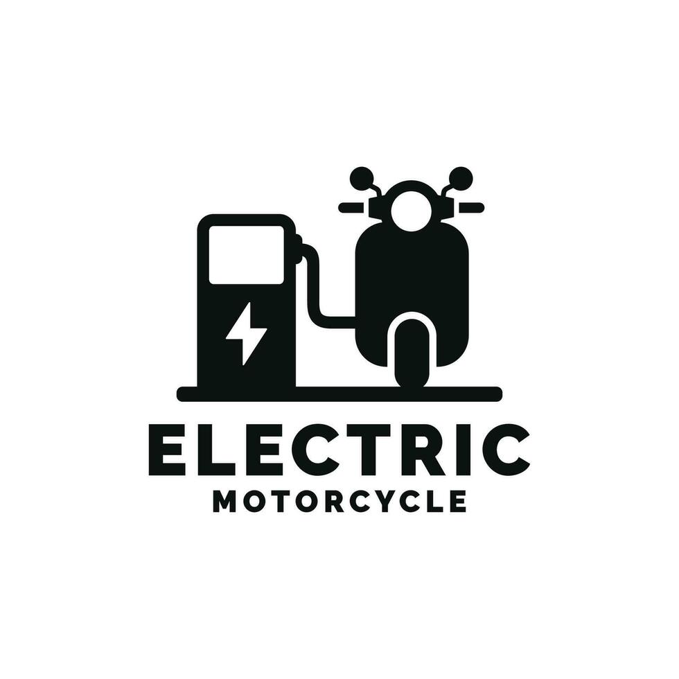 elétrico motocicleta logotipo Projeto vetor