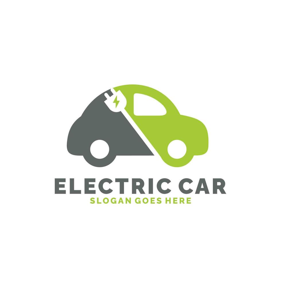 vetor de design de logotipo de carro elétrico