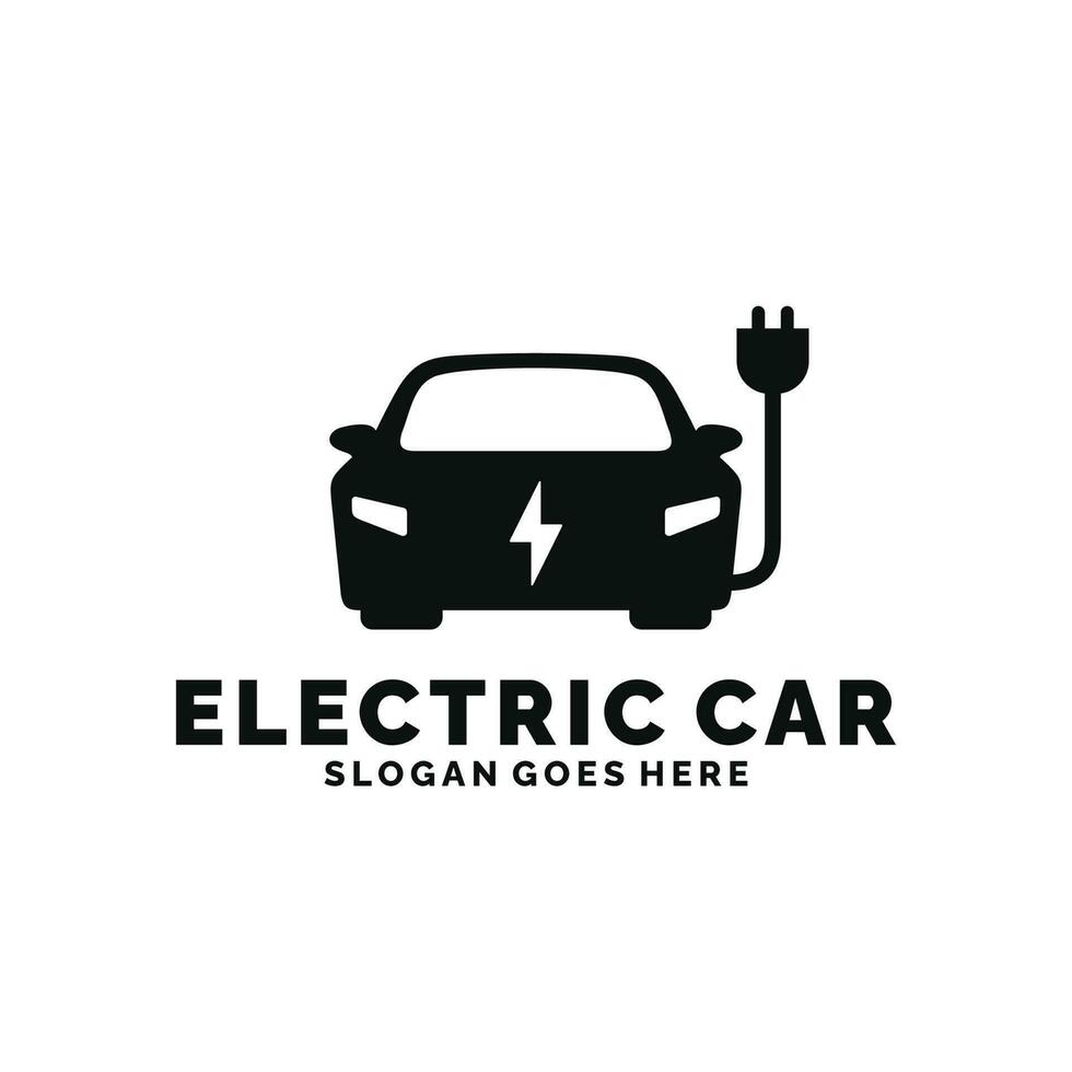 vetor de design de logotipo de carro elétrico