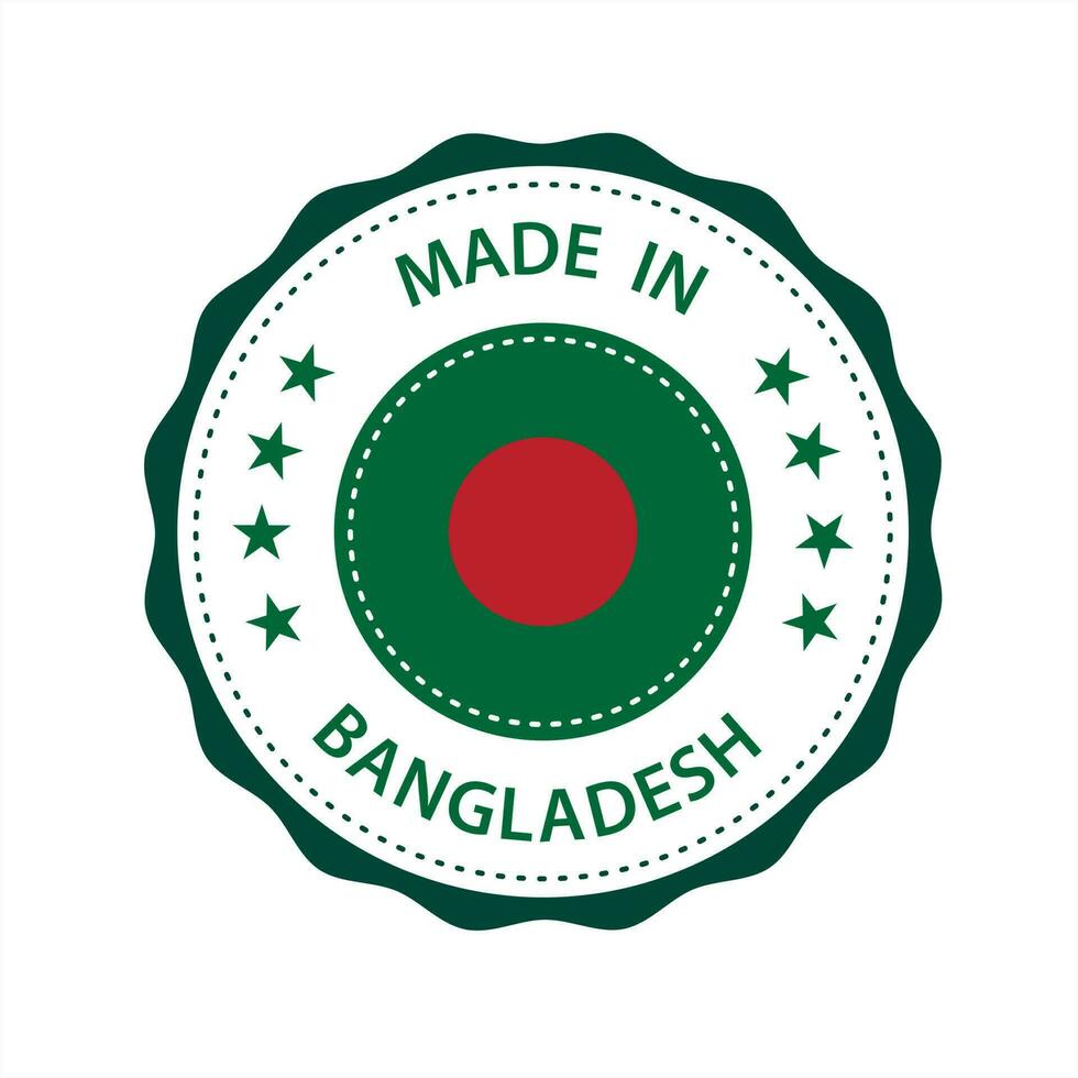 fez dentro Bangladesh vetor Confiar em crachá logotipo Projeto. fez dentro a Bangladesh logotipo