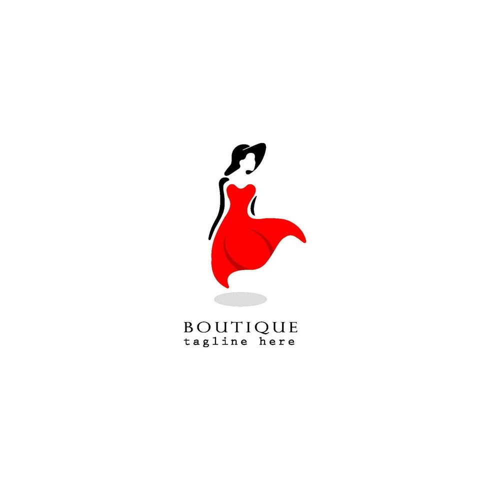 a ilustração de um design de logotipo minimalista pode ser usada para produtos de roupas femininas, símbolos, sinais, logotipos de lojas online, logotipos de roupas especiais, boutique vetor