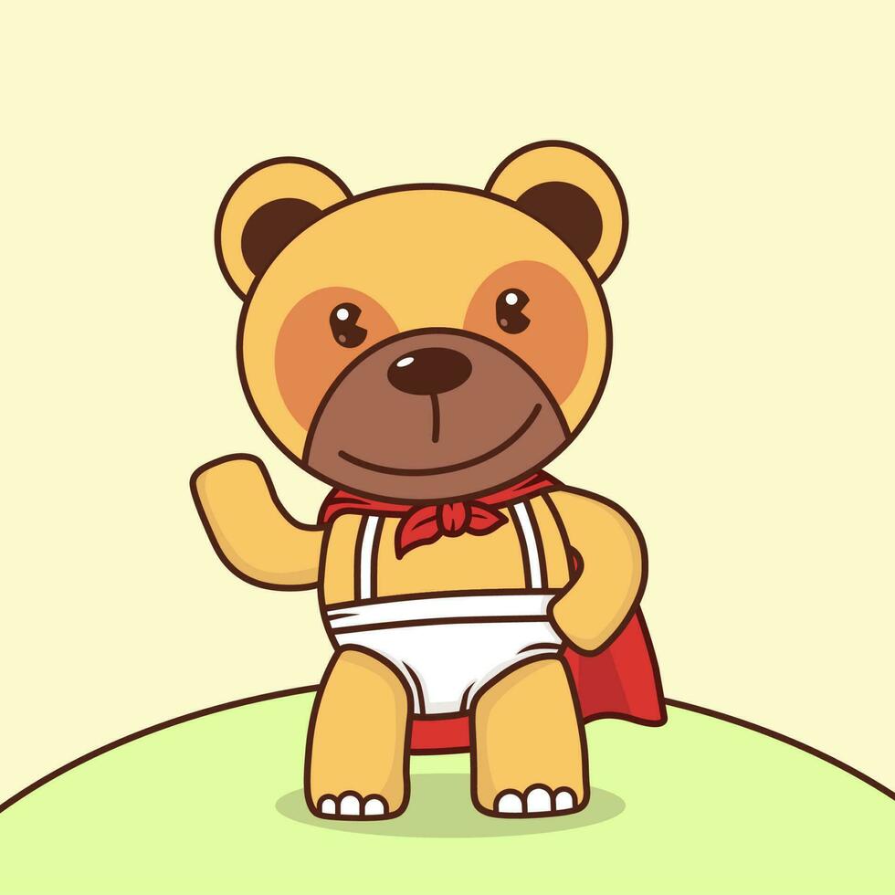 urso Teddy. ilustração vetorial. vetor