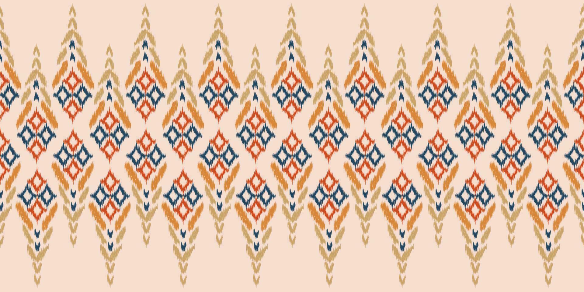 étnico abstrato ikat arte. desatado padronizar dentro tribal, folk bordado, e mexicano estilo. asteca geométrico arte enfeite imprimir. Projeto para tapete, papel de parede, roupas, invólucro, tecido, cobrir, têxtil. vetor