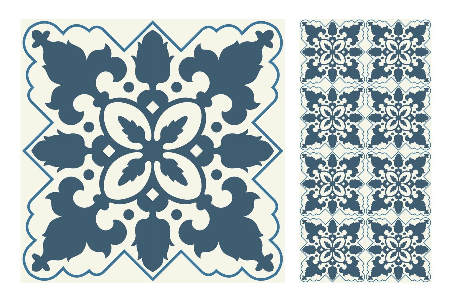 padrões de azulejos antigos design sem costura antigo vetor