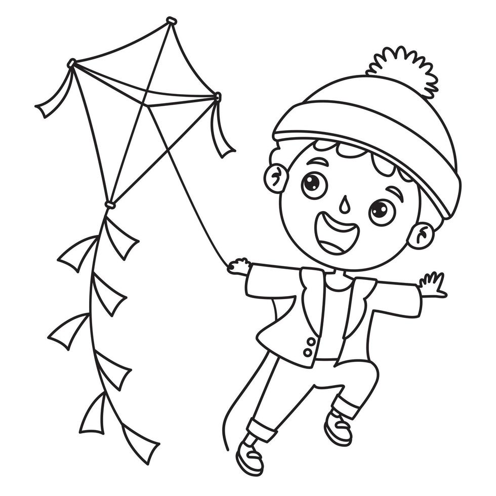 desenho de linha de arte para crianças colorir página 13400518 Vetor no  Vecteezy