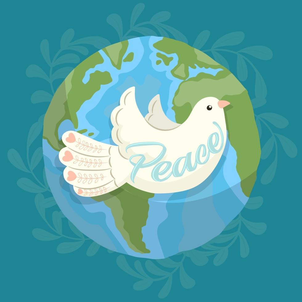pôster do dia internacional da paz vetor