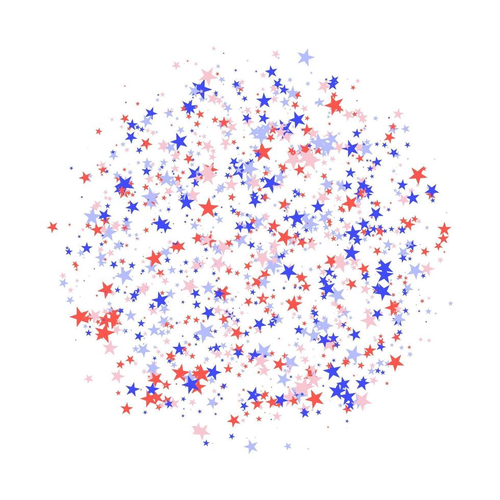 4 de julho padrão feito de estrelas vetor