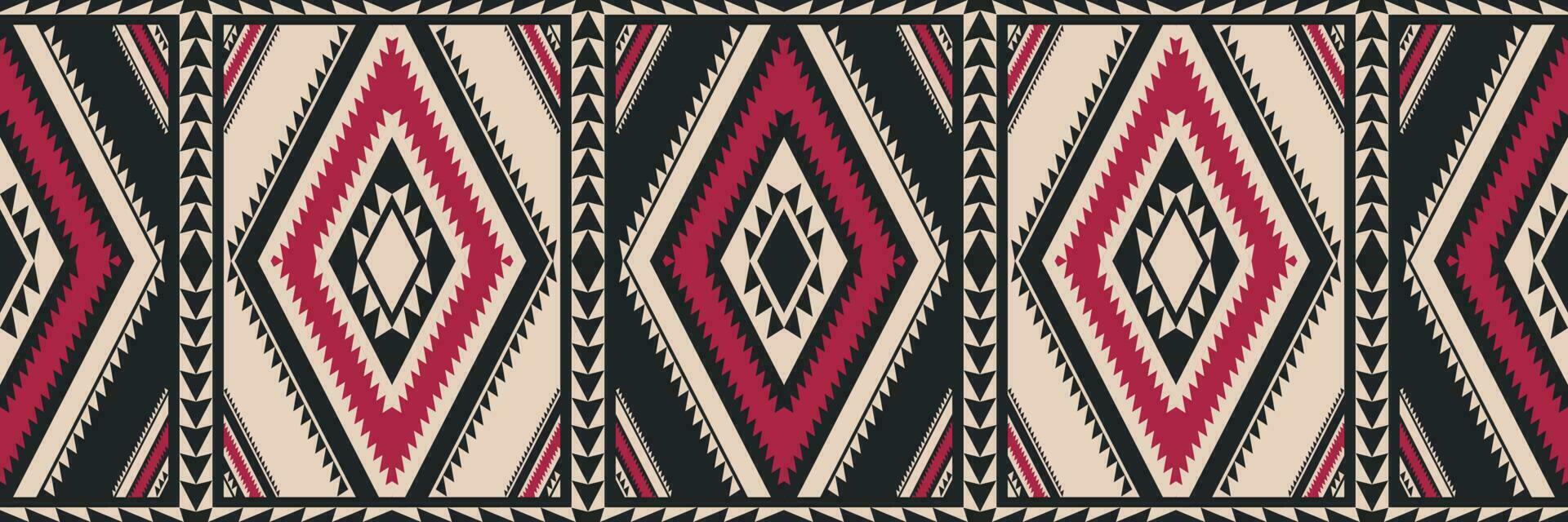 étnico sudoeste vintage padronizar. étnico geométrico quadrado losango colorida vintage desatado padronizar. asteca kilim padronizar usar para tapete, tapete, tapeçaria, esteira, corredor ou fronteira decorativo elemento. vetor