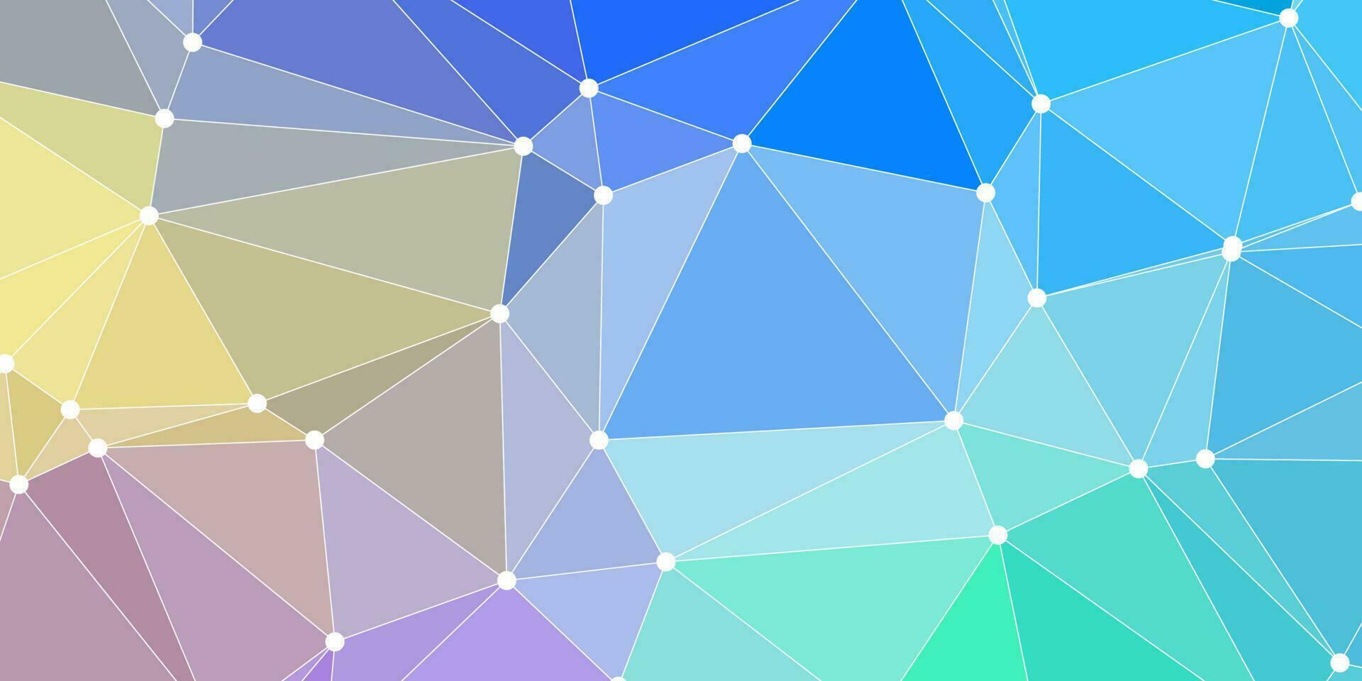 abstrato colorida fundo com triângulos e conectado pontos vetor