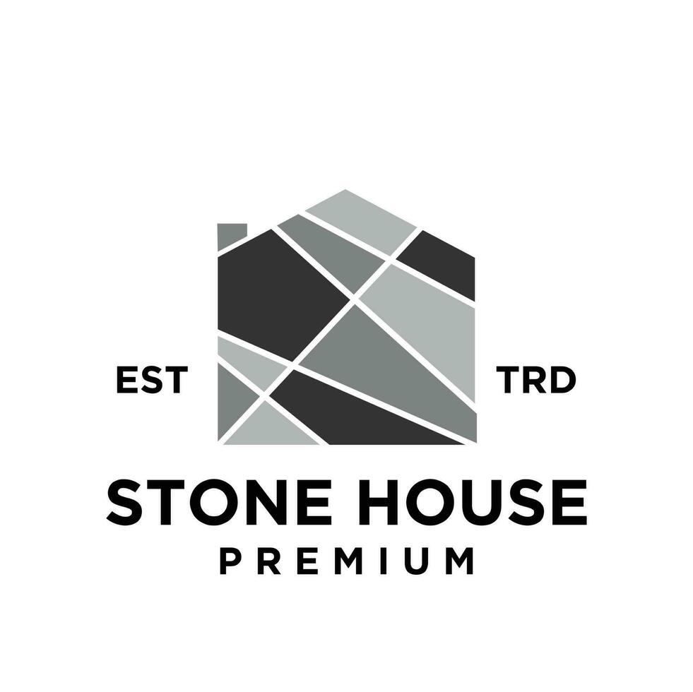 pedra casa logotipo ícone Projeto ilustração vetor