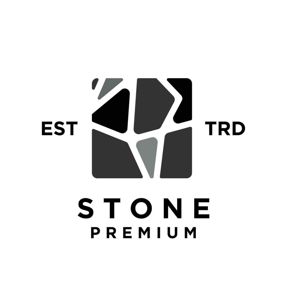 pedra logotipo ícone Projeto ilustração vetor
