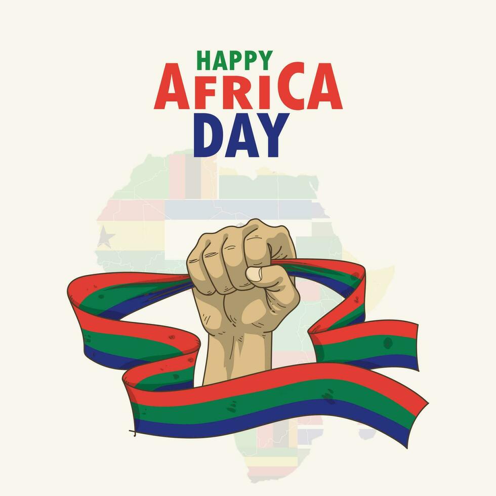 África dia feliz África unidade dia África dia social meios de comunicação Projeto vetor