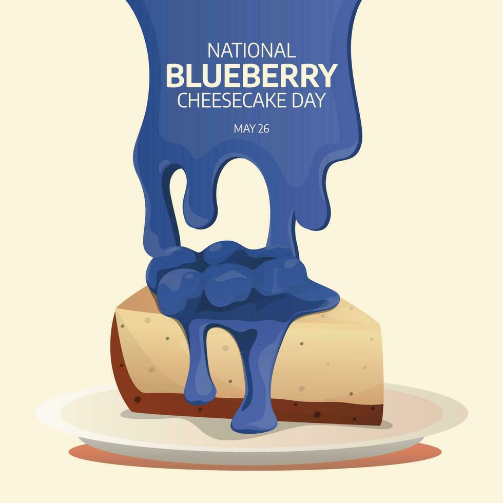 nacional mirtilo bolo de queijo dia vetor Projeto para celebração. bluberry bolo de queijo vetor ilustração. bolo imagem. plano bolo Projeto. mirtilo bolo imagem.