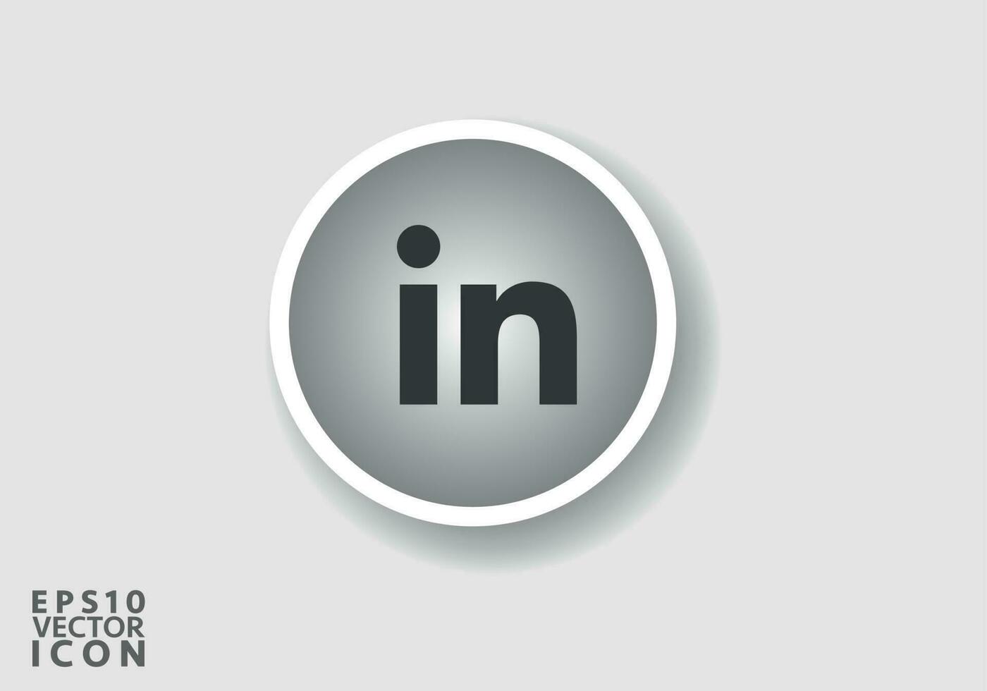 linkedin logotipo. realista social meios de comunicação ícone logotipo. linkedin plano ícone modelo Preto cor editável. linkedin plano ícone símbolo vetor