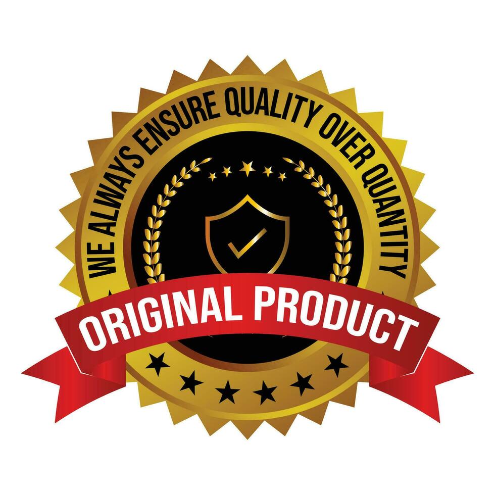 certificação do autenticidade distintivo, 100 porcentagem original produtos carimbo, logotipo, adesivo, correção, volta emblema, retrô, vintage, hipster vetor ilustração