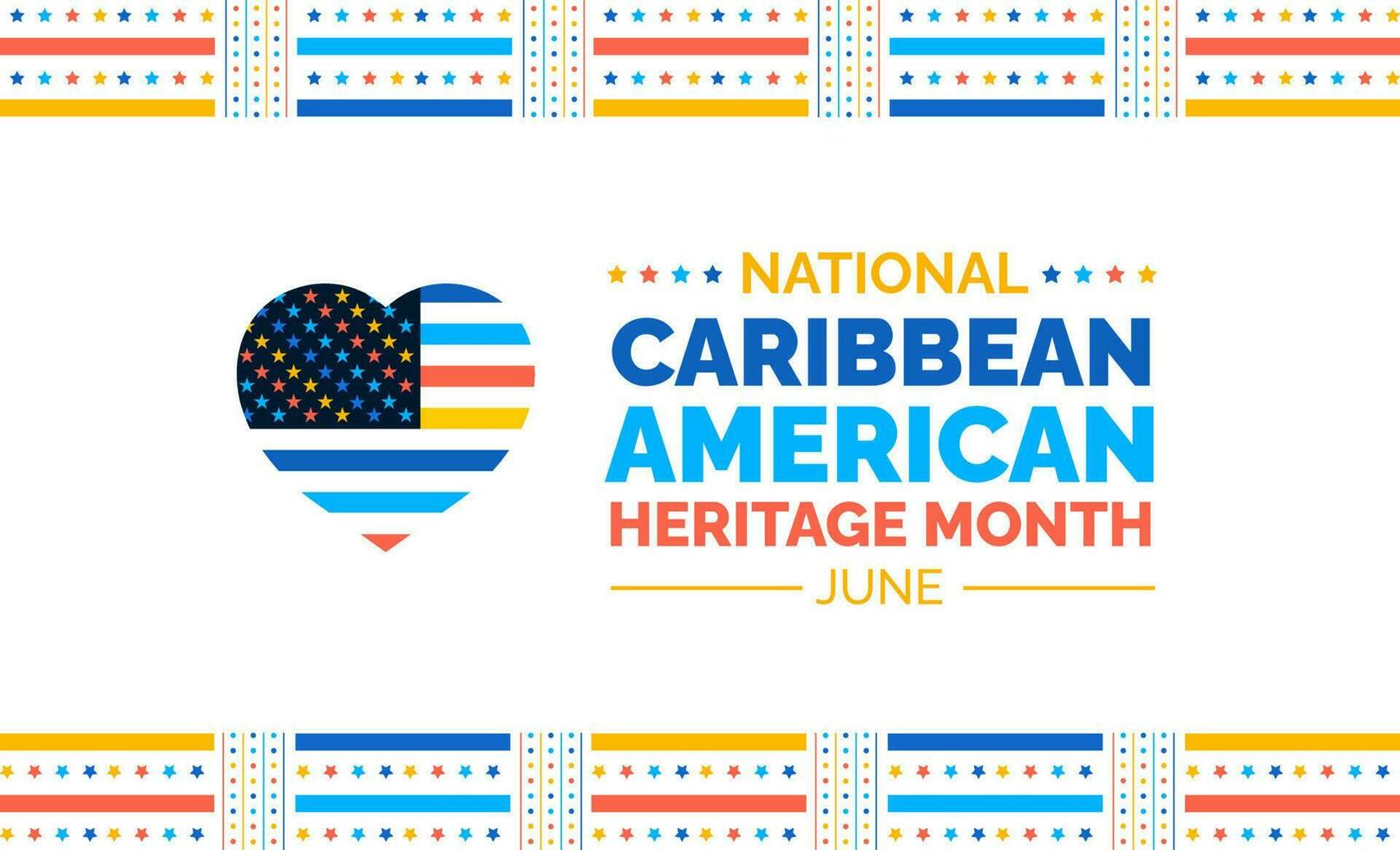 caribe americano herança mês fundo ou bandeira Projeto modelo célebre dentro junho. vetor ilustração.
