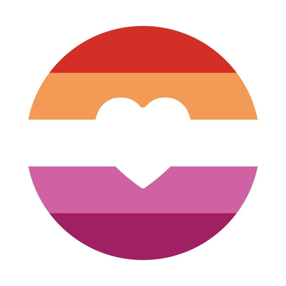 lésbica orgulho bandeira. lgbt símbolo vetor