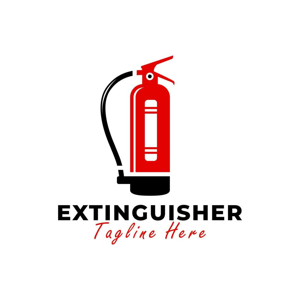 fogo extintor vasilha vetor ilustração logotipo