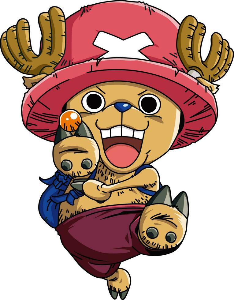 vetor mangá anime pirata personagem japão bonito desenho animado