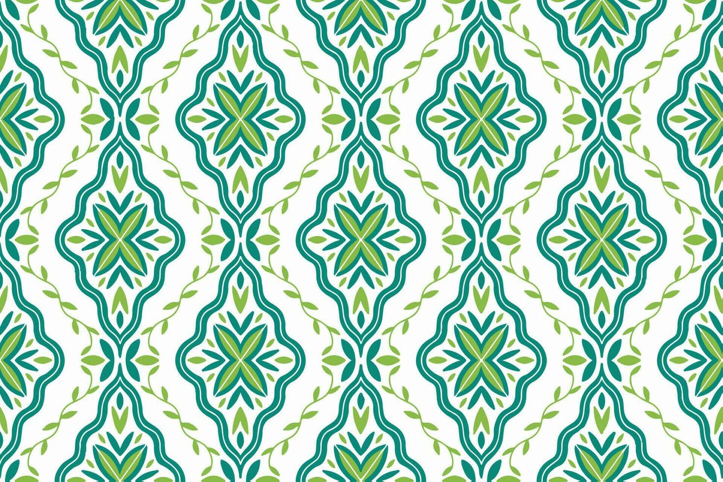 étnico abstrato fundo verde cor folhagem videira folha motivo vitoriano geométrico tribal folk motivo oriental nativo padronizar tradicional tapete papel de parede roupas tecido invólucro impressão folk vetor