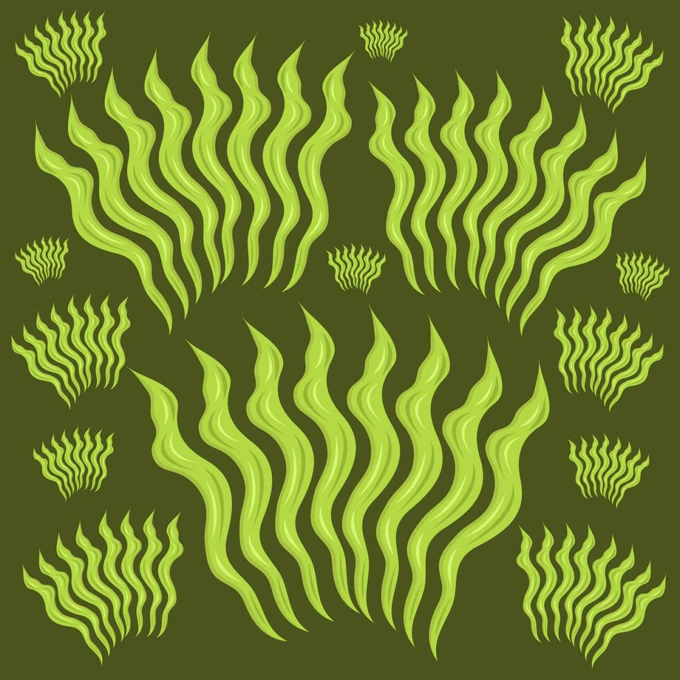orgânico verde algas marinhas vetor ilustração para gráfico Projeto e decorativo elemento