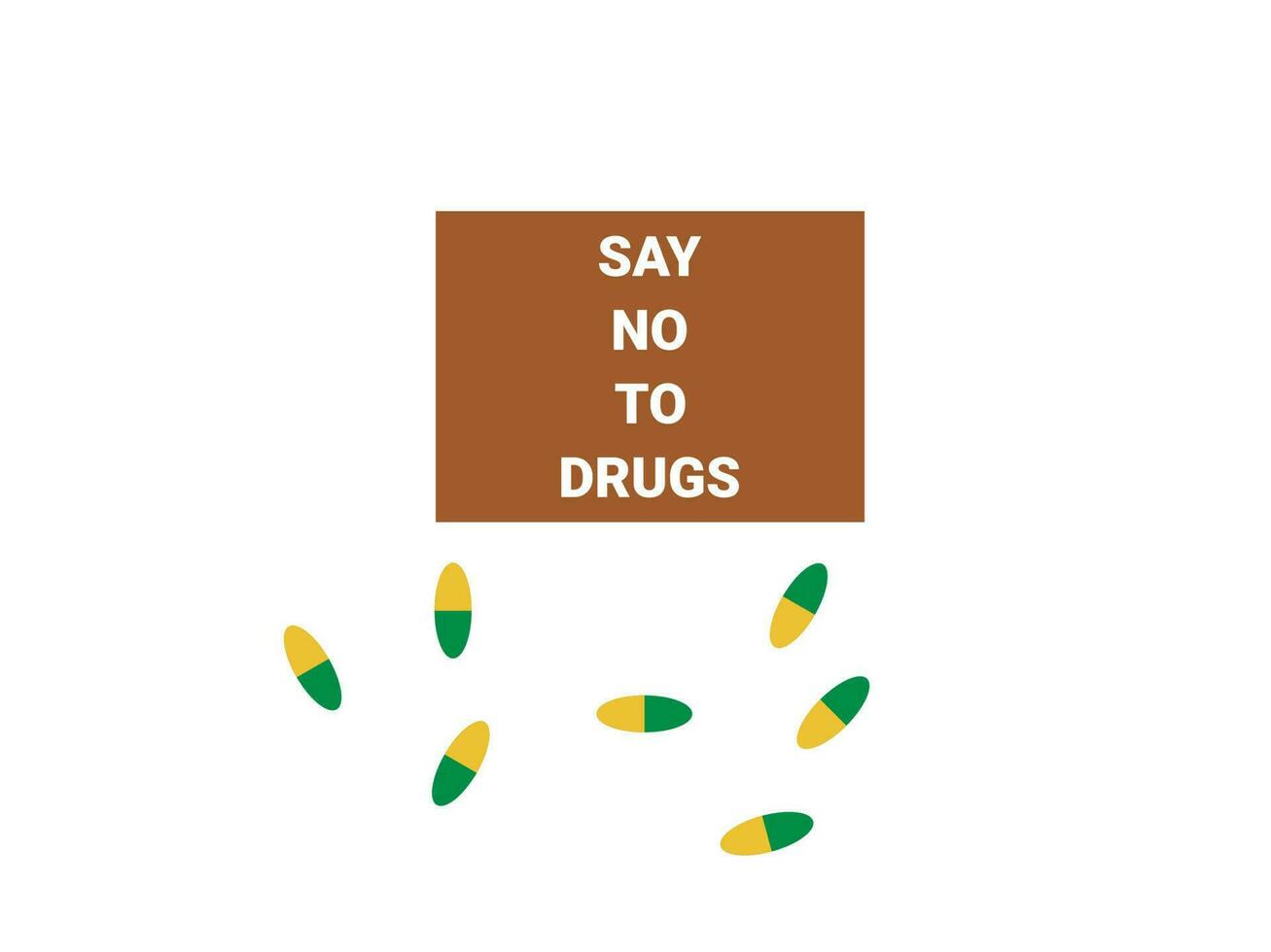 anti droga vetor ilustração plano Projeto