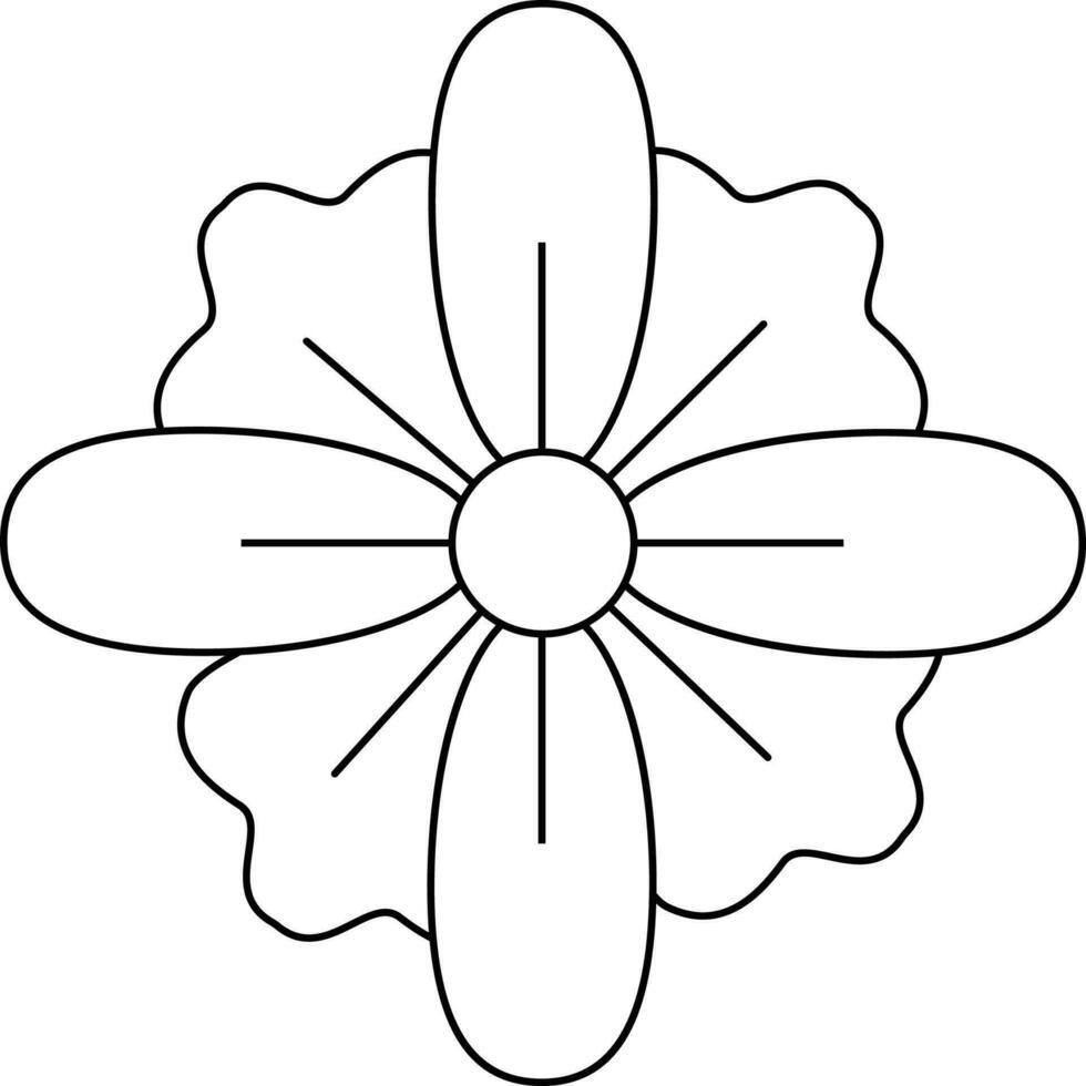 ícone de contorno de flor vetor