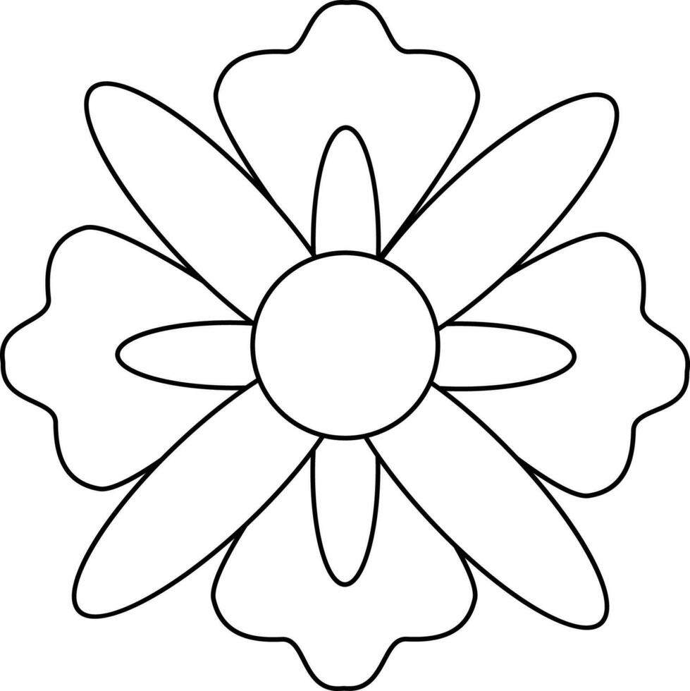 ícone de contorno de flor vetor