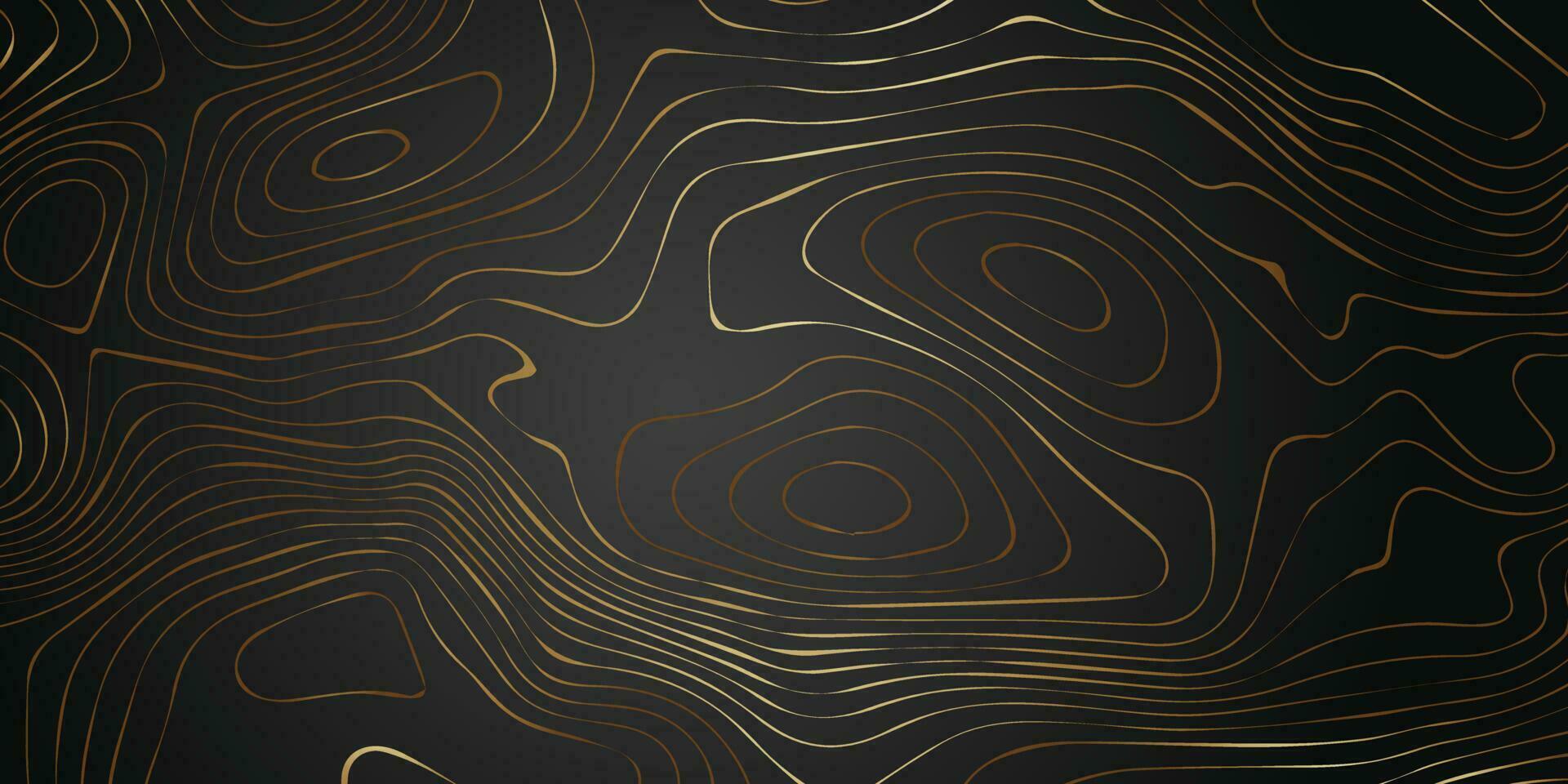 luxo abstrato fundo com enrolado linear dourado padronizar. vetor ilustração do difusão fluindo ondas. luz brilhar, Prêmio Projeto conceito. elegante ouro listrado pano de fundo