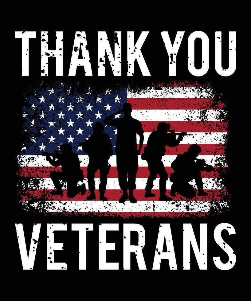 obrigado veteranos vetor