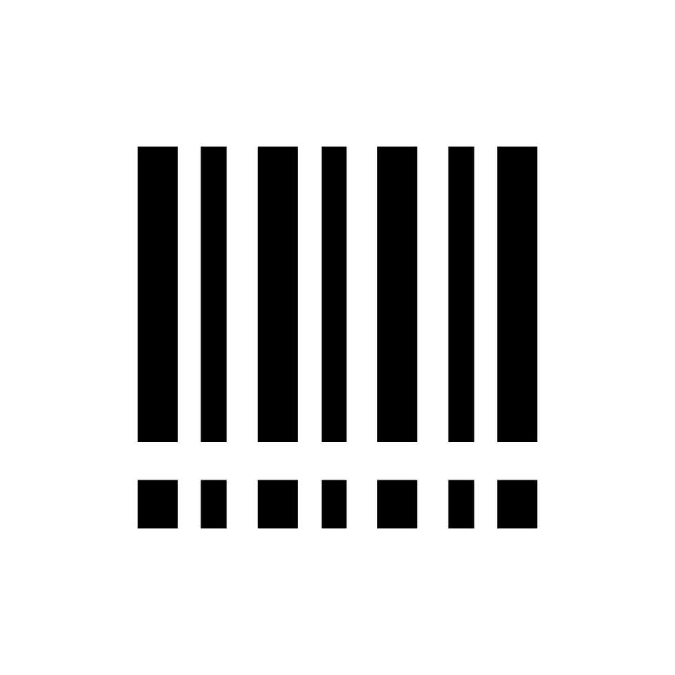 código de barras preencher ícone símbolo vetor. Preto glifo código de barras ícone vetor