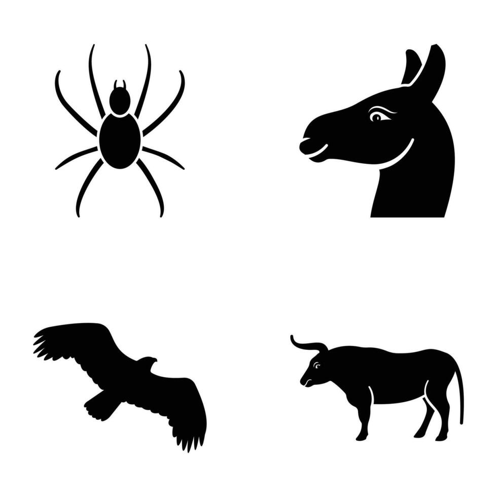 conjunto de ícones de animais vetor